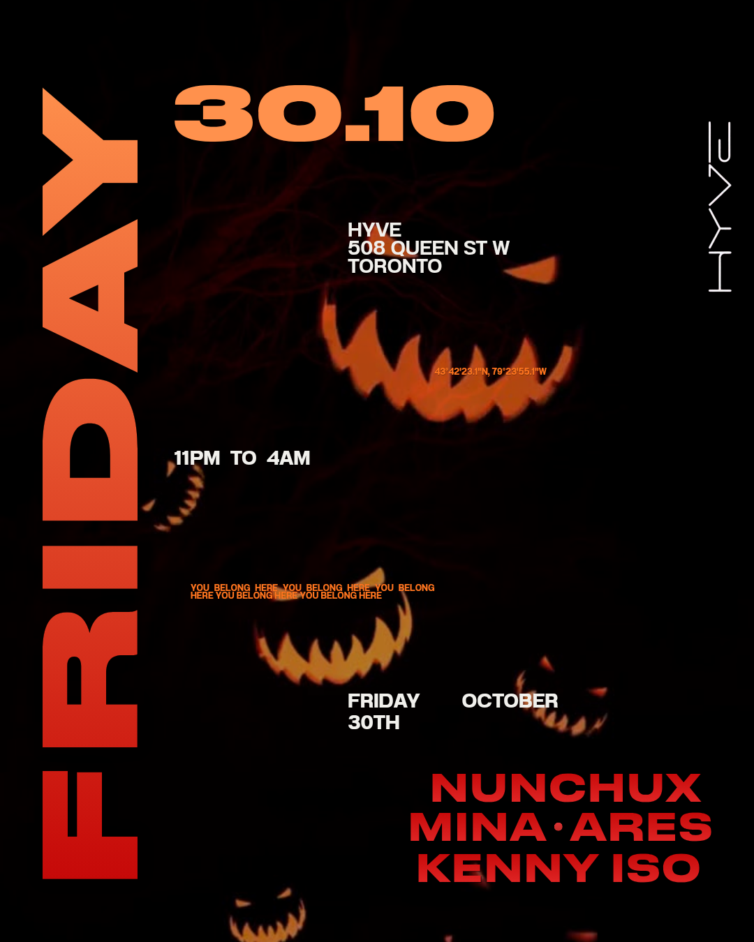 FRIDAY at HYVE Toronto event artwork