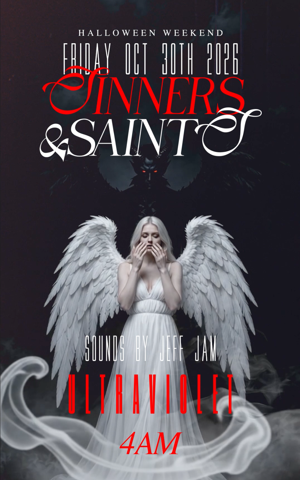 Sinner and Saints- Ultraviolet Halloween Weekend at Ultraviolet Toronto event artwork
