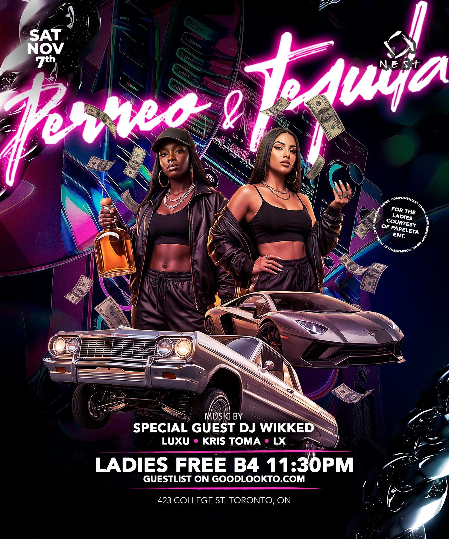 Perreo & Tequila (Crave Saturdays) at NEST Toronto event artwork