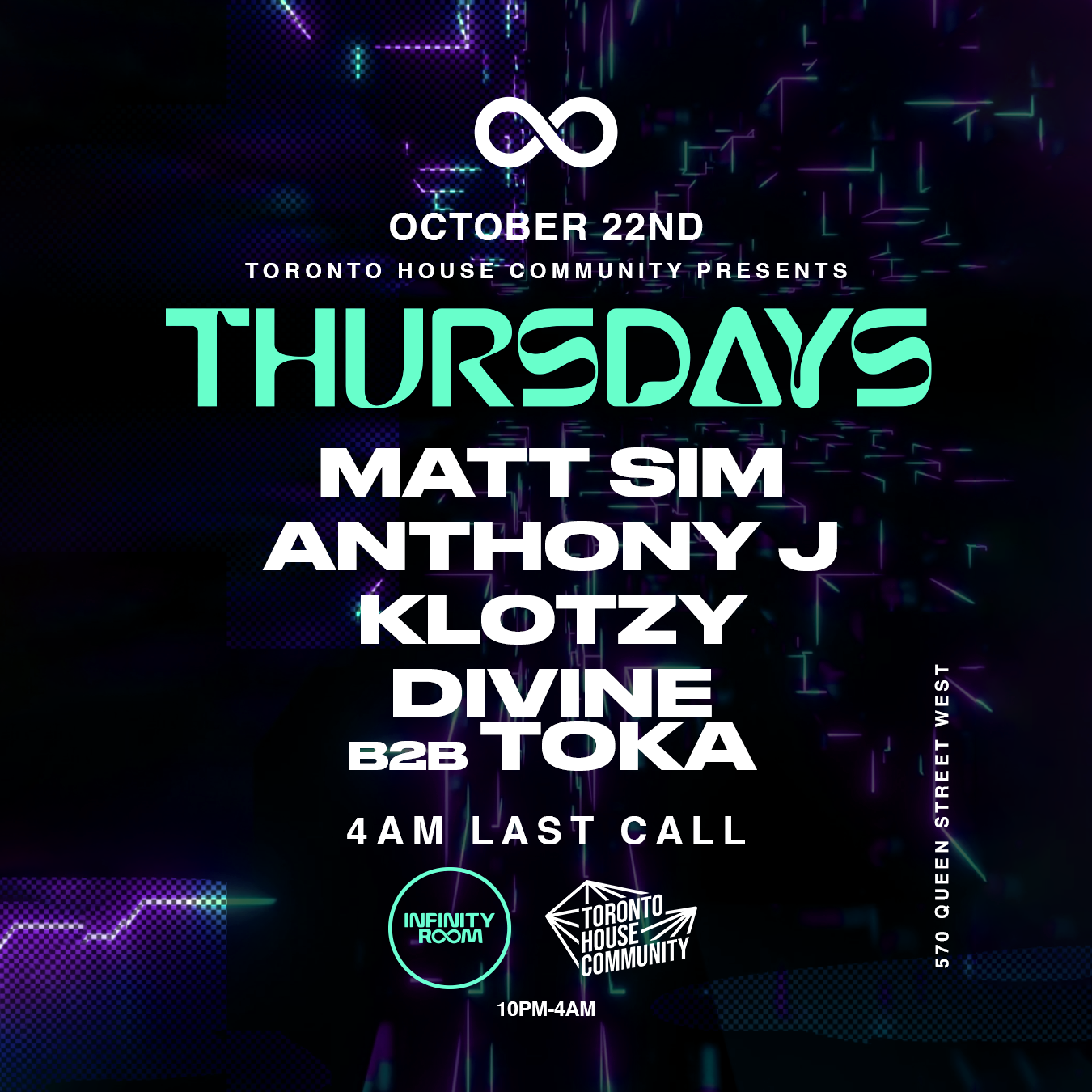 THURSDAYS at Infinity Room Toronto event artwork