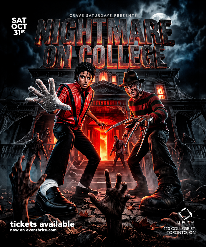 Nightmare on College (Crave Saturdays) at NEST Toronto event artwork
