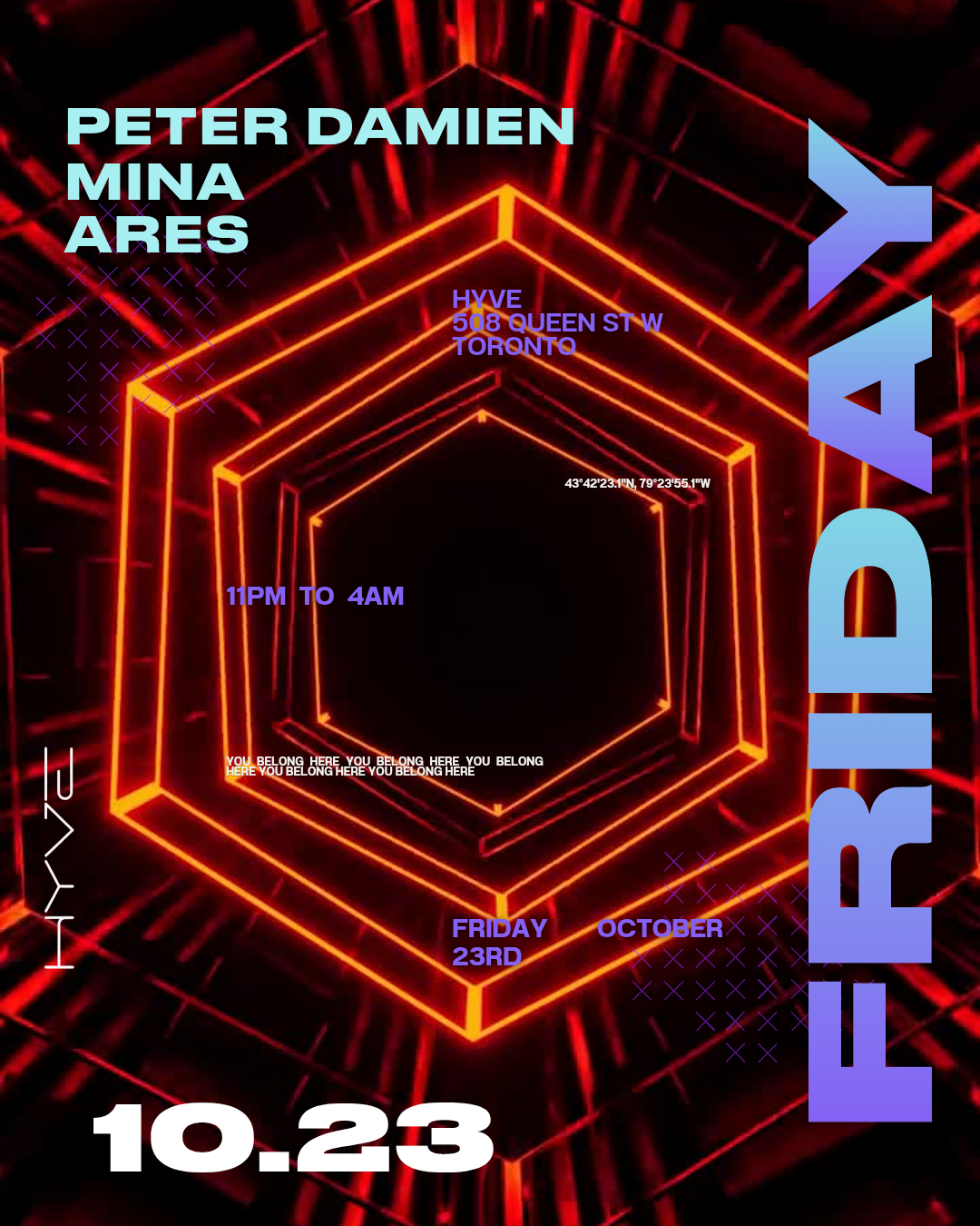 FRIDAY at HYVE Toronto event artwork